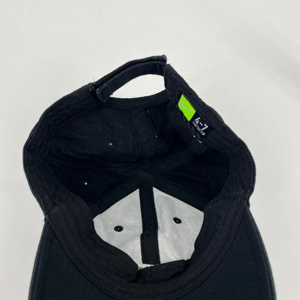 Nike Kids Black Swoosh Baseball Cap Adjustable Hat Size 4-7